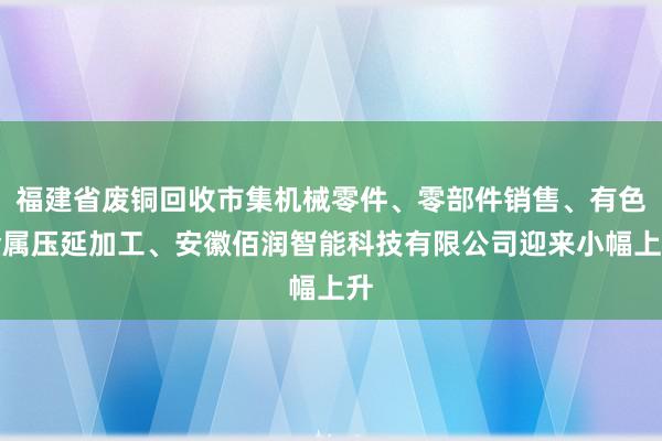 福建省废铜回收市集机械零件、零部件销售、有色金属压延加工、安徽佰润智能科技有限公司迎来小幅上升